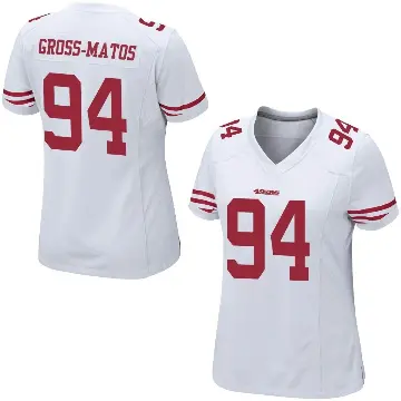＃94 Women's Yetur Gross-Matos White Game San Francisco 49ers Jersey
