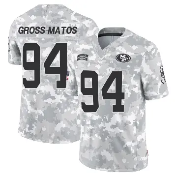 ＃94 Youth Yetur Gross-Matos Arctic Camo Limited San Francisco 49ers 2024 Salute to Service Jersey