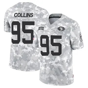 ＃95 Men's Alfred Collins Arctic Camo Limited San Francisco 49ers 2024 Salute to Service Jersey