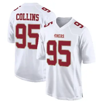 ＃95 Men's Alfred Collins White Game San Francisco 49ers Fashion Jersey