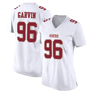 ＃96 Women's Jonathan Garvin White Game San Francisco 49ers Fashion Jersey