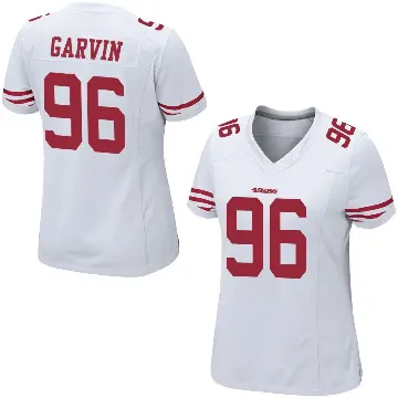 ＃96 Women's Jonathan Garvin White Game San Francisco 49ers Jersey