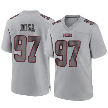 ＃97 Men's Nick Bosa Gray Game San Francisco 49ers Atmosphere Fashion Jersey