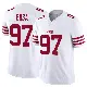 ＃97 Men's Nick Bosa White Limited San Francisco 49ers Vapor F.U.S.E. Jersey